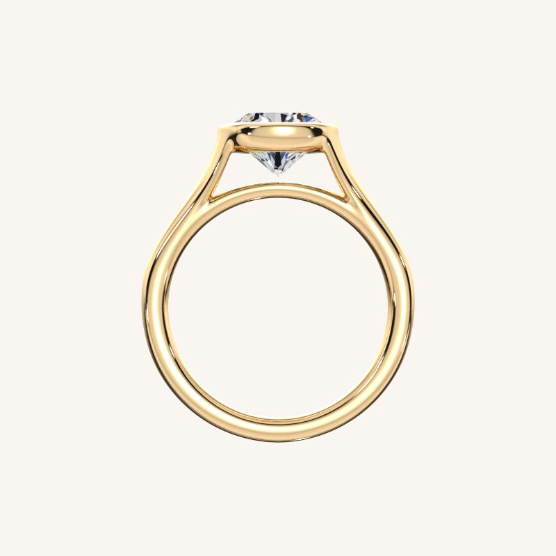 The Lunea – Floating Bezel Solitaire Engagement Ring