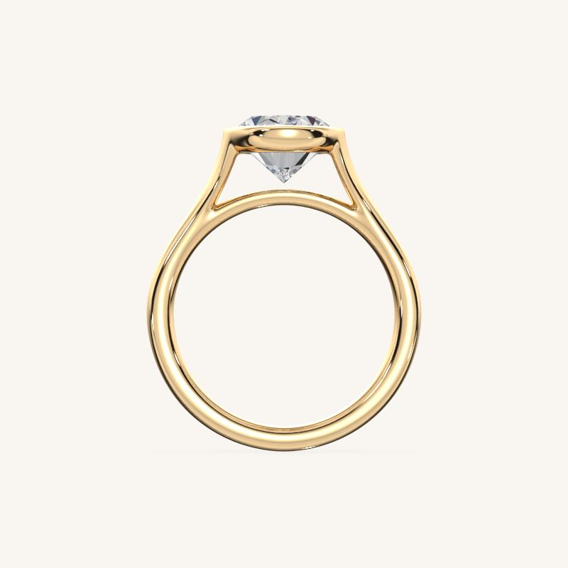 The Lunea – Floating Bezel Solitaire Engagement Ring