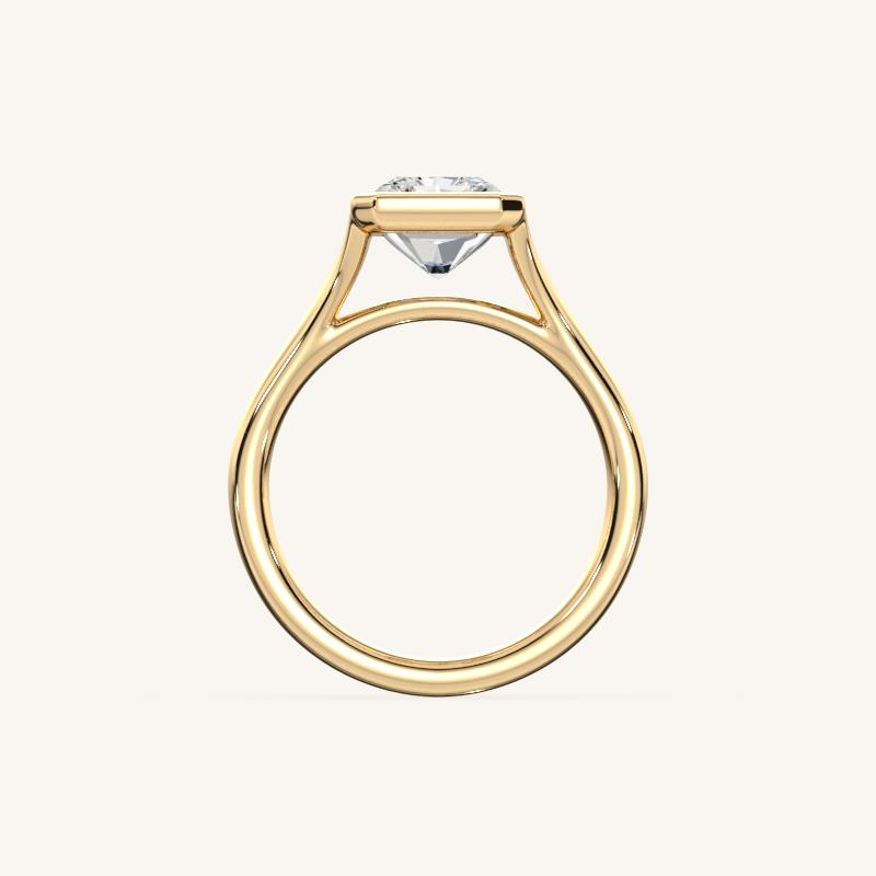 The Lunea – Floating Bezel Solitaire Engagement Ring