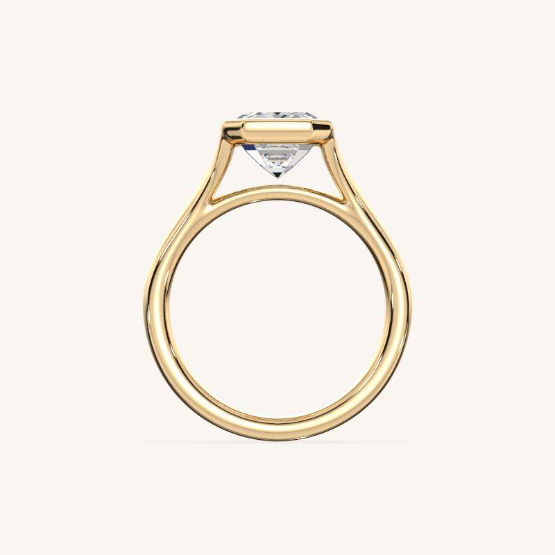 The Lunea – Floating Bezel Solitaire Engagement Ring