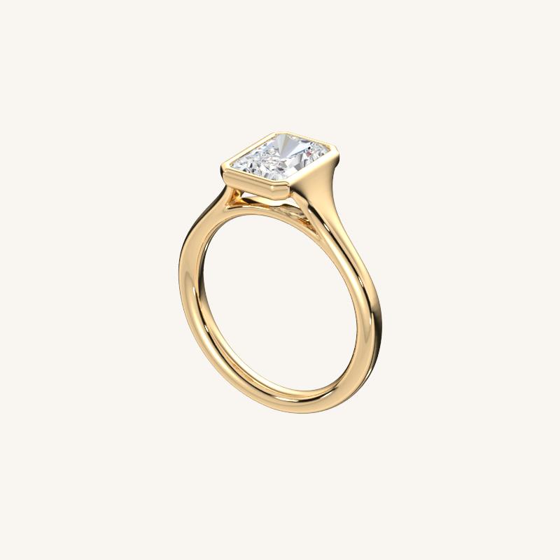 The Lunea – Floating Bezel Solitaire Engagement Ring