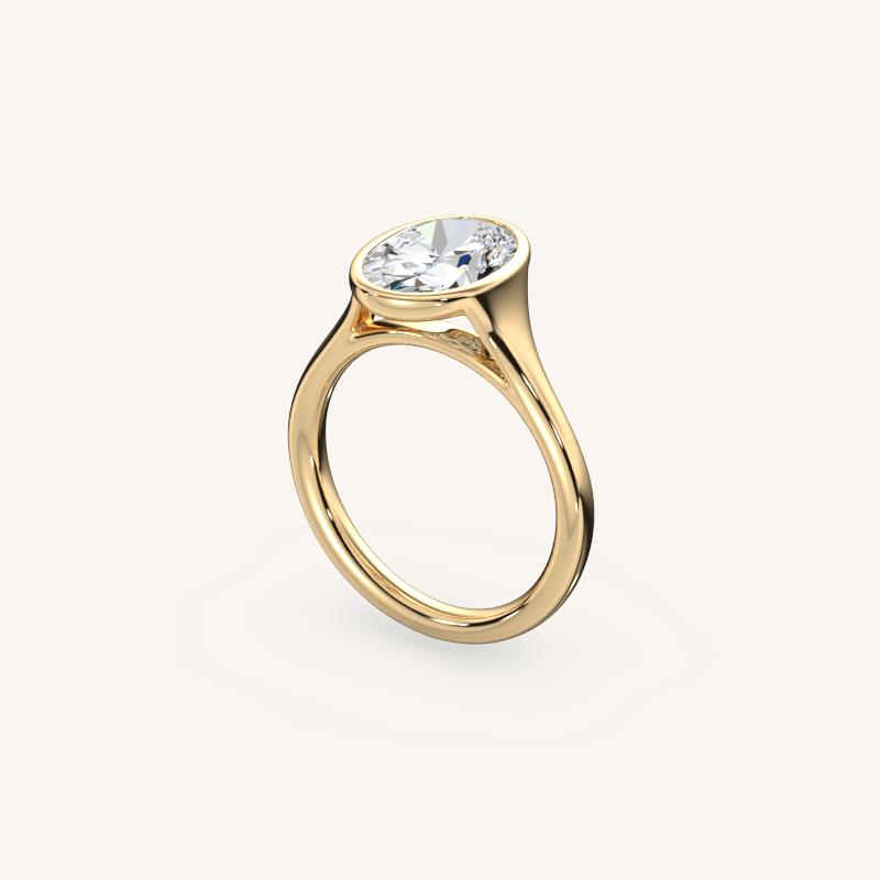 The Lunea – Floating Bezel Solitaire Engagement Ring