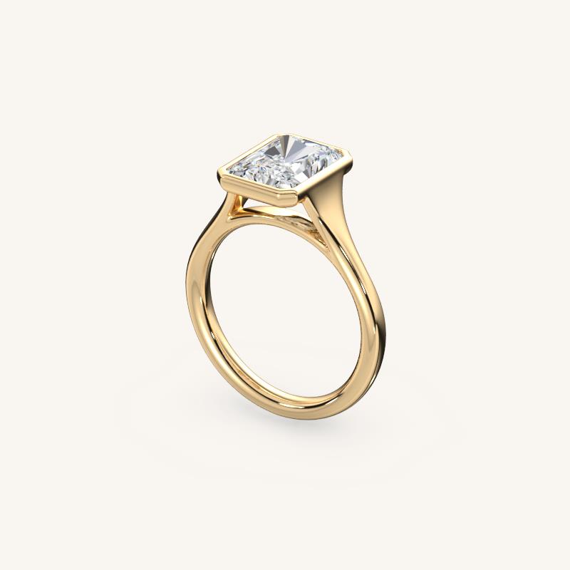 The Lunea – Floating Bezel Solitaire Engagement Ring