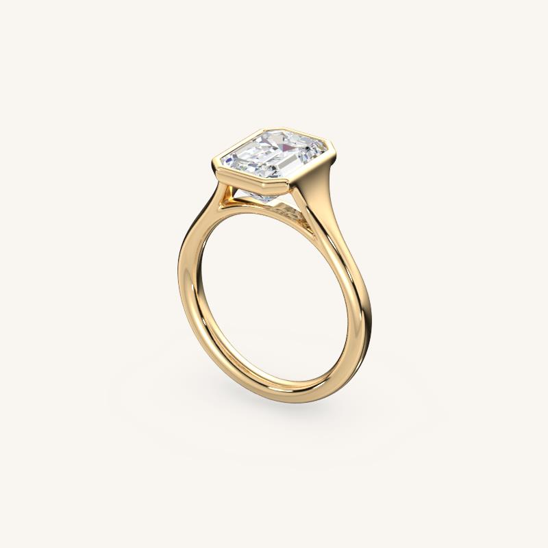 The Lunea – Floating Bezel Solitaire Engagement Ring