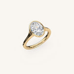 Load image into Gallery viewer, The Lunea – Floating Bezel Solitaire Engagement Ring
