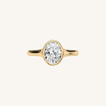 Load image into Gallery viewer, The Lunea – Floating Bezel Solitaire Engagement Ring
