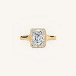 Load image into Gallery viewer, The Lunea – Floating Bezel Solitaire Engagement Ring
