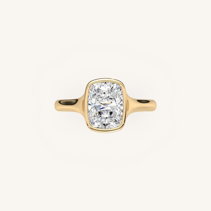 The Lunea – Floating Bezel Solitaire Engagement Ring