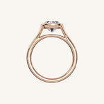 Load image into Gallery viewer, The Lunea – Floating Bezel Solitaire Engagement Ring (E-W)

