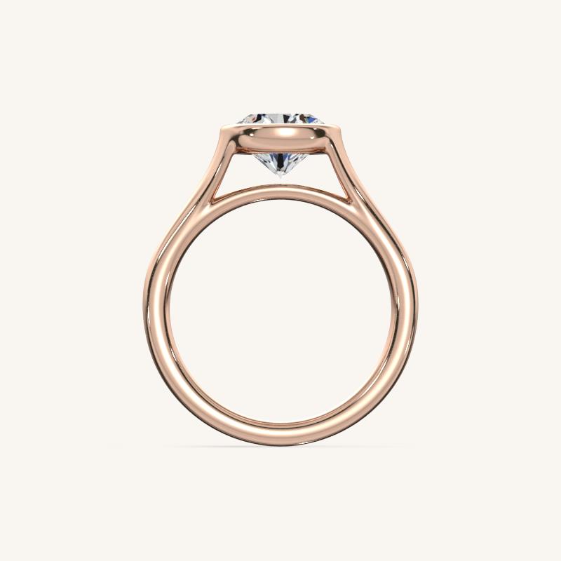 The Lunea – Floating Bezel Solitaire Engagement Ring (E-W)