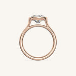 Load image into Gallery viewer, The Lunea – Floating Bezel Solitaire Engagement Ring (E-W)
