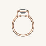 Load image into Gallery viewer, The Lunea – Floating Bezel Solitaire Engagement Ring (E-W)

