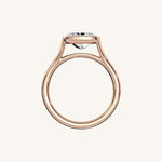 Load image into Gallery viewer, The Lunea – Floating Bezel Solitaire Engagement Ring (E-W)
