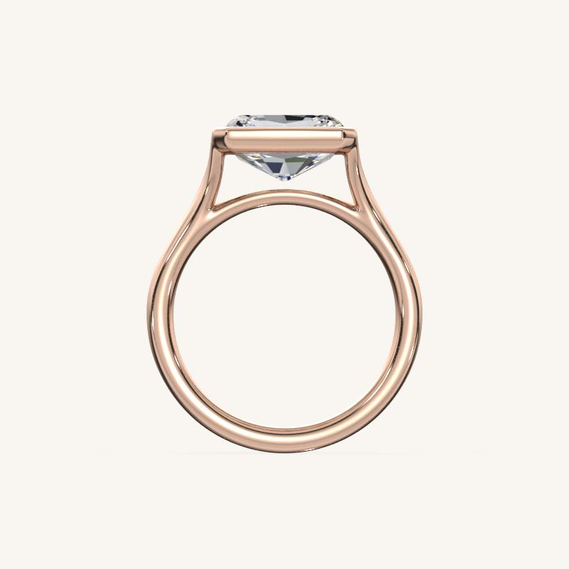 The Lunea – Floating Bezel Solitaire Engagement Ring (E-W)