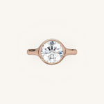Load image into Gallery viewer, The Lunea – Floating Bezel Solitaire Engagement Ring (E-W)
