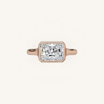 Load image into Gallery viewer, The Lunea – Floating Bezel Solitaire Engagement Ring (E-W)
