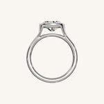 Load image into Gallery viewer, The Lunea – Floating Bezel Solitaire Engagement Ring (E-W)
