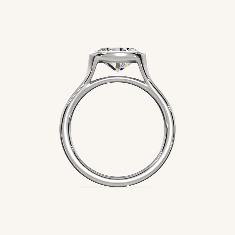 The Lunea – Floating Bezel Solitaire Engagement Ring (E-W)