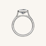 Load image into Gallery viewer, The Lunea – Floating Bezel Solitaire Engagement Ring (E-W)
