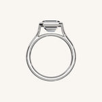 Load image into Gallery viewer, The Lunea – Floating Bezel Solitaire Engagement Ring (E-W)
