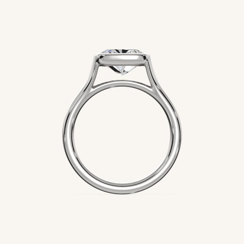 The Lunea – Floating Bezel Solitaire Engagement Ring (E-W)