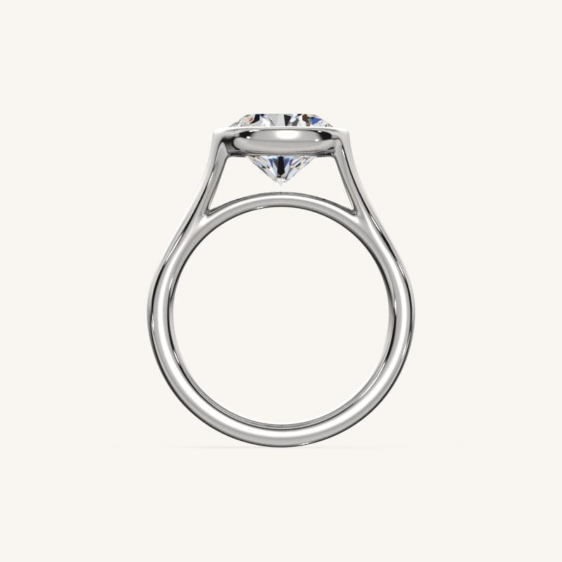 The Lunea – Floating Bezel Solitaire Engagement Ring (E-W)