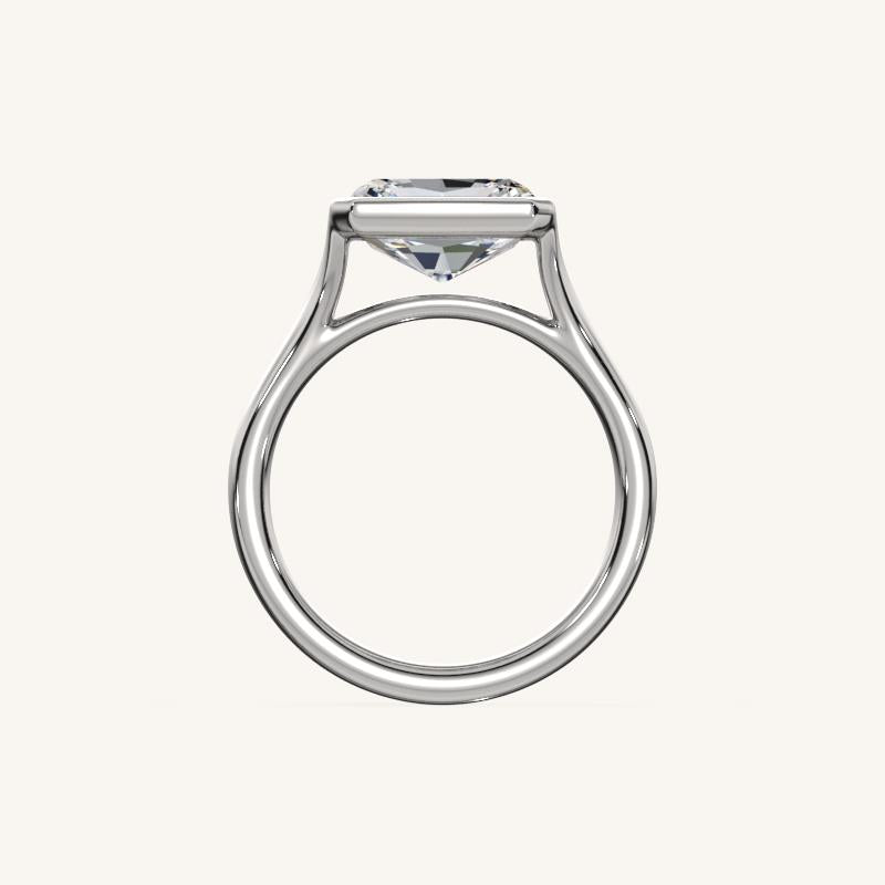 The Lunea – Floating Bezel Solitaire Engagement Ring (E-W)
