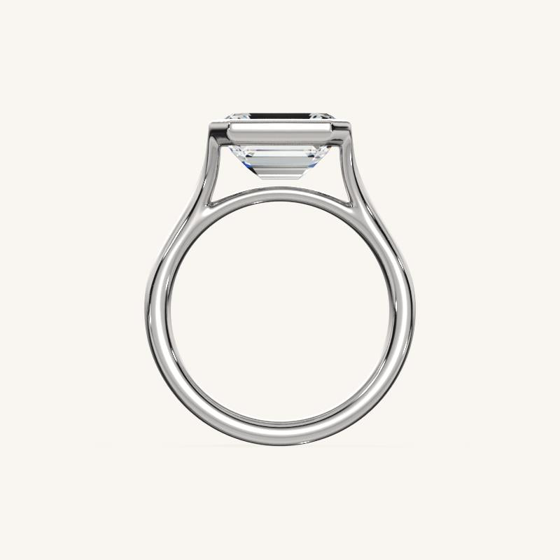 The Lunea – Floating Bezel Solitaire Engagement Ring (E-W)