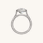 Load image into Gallery viewer, The Lunea – Floating Bezel Solitaire Engagement Ring (E-W)

