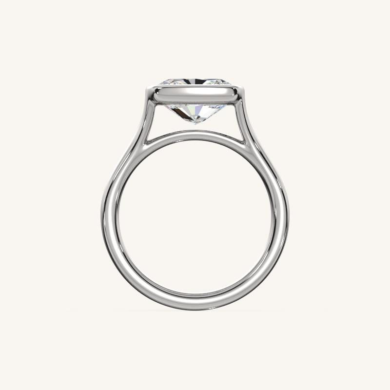 The Lunea – Floating Bezel Solitaire Engagement Ring (E-W)