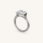 Load image into Gallery viewer, The Lunea – Floating Bezel Solitaire Engagement Ring (E-W)
