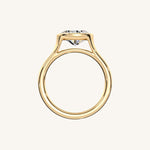 Load image into Gallery viewer, The Lunea – Floating Bezel Solitaire Engagement Ring (E-W)
