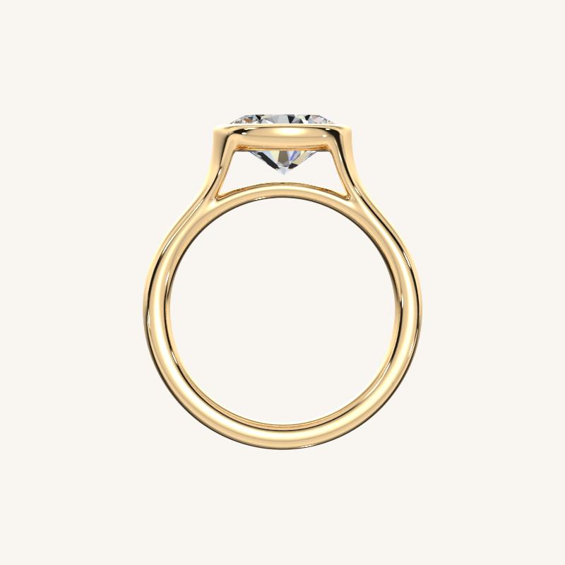 The Lunea – Floating Bezel Solitaire Engagement Ring (E-W)