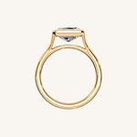 Load image into Gallery viewer, The Lunea – Floating Bezel Solitaire Engagement Ring (E-W)
