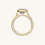 Load image into Gallery viewer, The Lunea – Floating Bezel Solitaire Engagement Ring (E-W)
