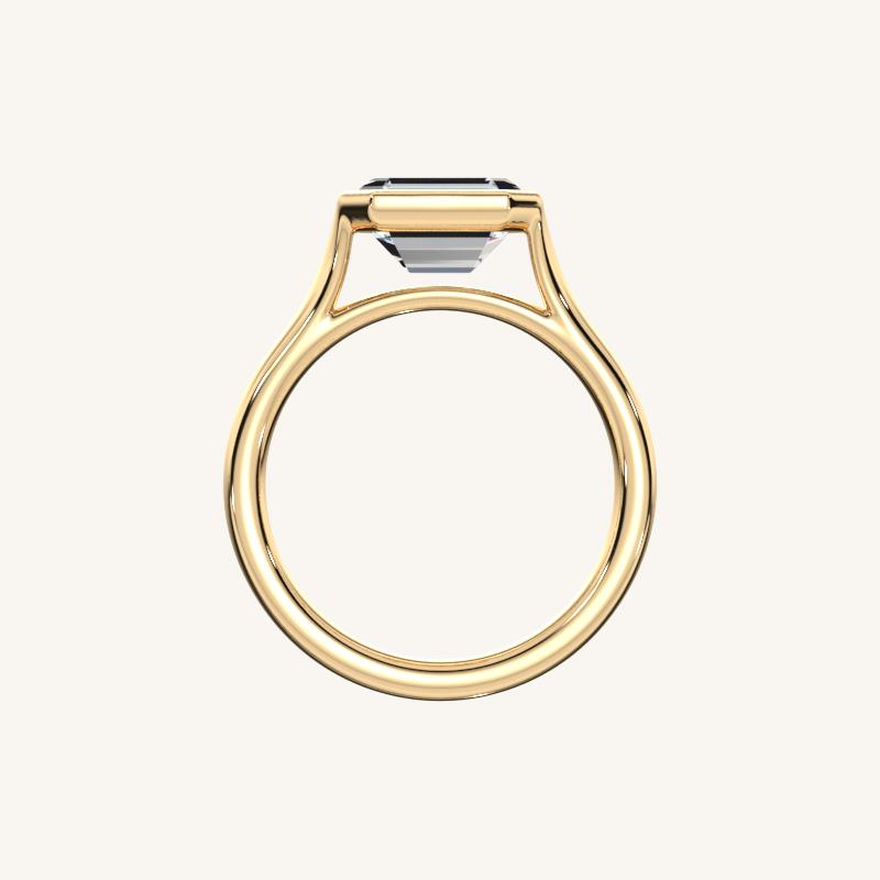 The Lunea – Floating Bezel Solitaire Engagement Ring (E-W)