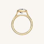Load image into Gallery viewer, The Lunea – Floating Bezel Solitaire Engagement Ring (E-W)
