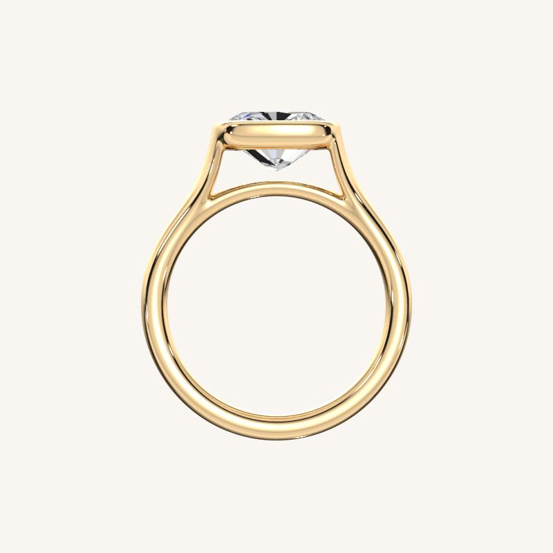 The Lunea – Floating Bezel Solitaire Engagement Ring (E-W)