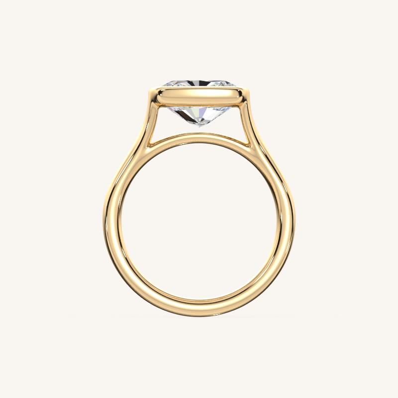 The Lunea – Floating Bezel Solitaire Engagement Ring (E-W)