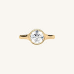 Load image into Gallery viewer, The Lunea – Floating Bezel Solitaire Engagement Ring (E-W)
