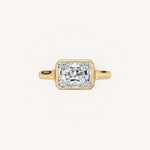 Load image into Gallery viewer, The Lunea – Floating Bezel Solitaire Engagement Ring (E-W)
