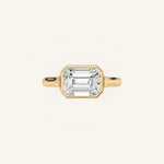 Load image into Gallery viewer, The Lunea – Floating Bezel Solitaire Engagement Ring (E-W)
