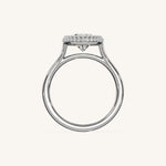 Load image into Gallery viewer, The Lunea – Floating Bezel Solitaire Solara Halo Engagement Ring

