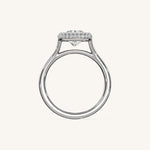 Load image into Gallery viewer, The Lunea – Floating Bezel Solitaire Solara Halo Engagement Ring
