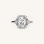 Load image into Gallery viewer, The Lunea – Floating Bezel Solitaire Solara Halo Engagement Ring
