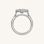 Load image into Gallery viewer, The Lunea – Floating Bezel Solitaire Solara Halo Engagement Ring (E-W)
