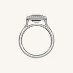 Load image into Gallery viewer, The Lunea – Floating Bezel Solitaire Solara Halo Engagement Ring (E-W)
