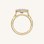 Load image into Gallery viewer, The Lunea – Floating Bezel Solitaire Solara Halo Engagement Ring (E-W)
