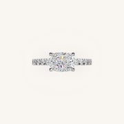 The Trelisse – Hidden Halo Diamond Engagement Ring (E-W)