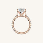 Load image into Gallery viewer, The Solienne – Cathedral Solitaire Hidden Halo Engagement Ring (E-W)
